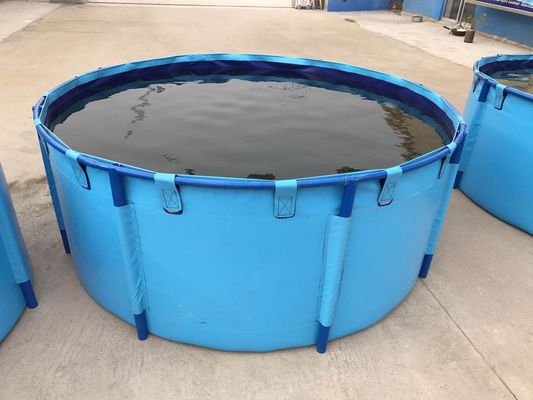 aquário de encerado de 3000L 1.2MM dobrável e dobrável com o tanque plástico da lagoa de peixes do quadro do metal