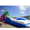 As crianças ostentam o cofre forte exterior do parque de diversões inflável da corrediça de água do jogo e o PVC estável