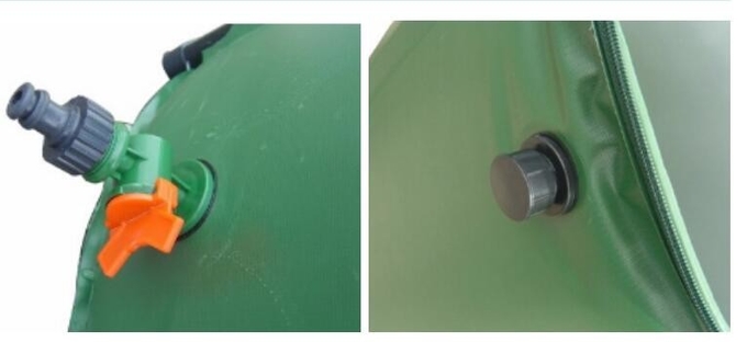 Tambor de chuva dobrável flexível da extremidade de água do PVC 100L para o coletor da água da chuva do jardim