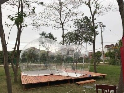 Barraca inflável clara da bolha do hotel, barraca transparente inflável exterior para acampar