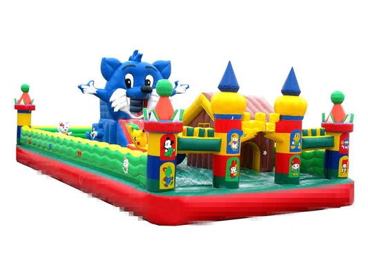 10-15 as crianças jogam a casa inflável do salto do castelo da costura de encerado das ligações em ponte 0.55mm