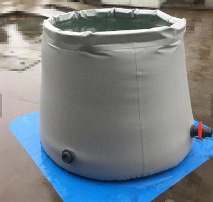 Os tanques de água portáteis do tanque de água de encerado de Grey Flexible Onion Shape 1.2MM molham o tanque de terra arrendada