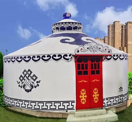 Experiência Encanto da Cultura Mongol Yurt Estrutura de Bambú Tenda geodésica de cúpula