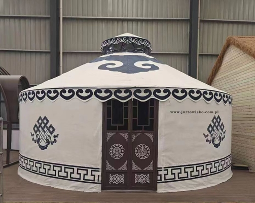 Experiência Encanto da Cultura Mongol Yurt Estrutura de Bambú Tenda geodésica de cúpula