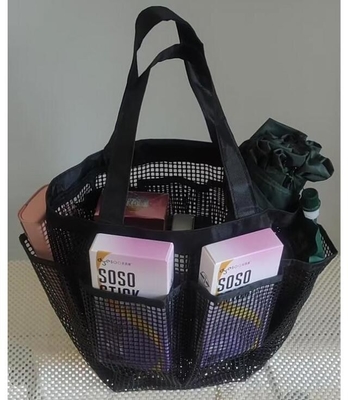Saco de malha de PVC para armazenamento Cosméticos Livros Bolas guarda-chuva Óculos Saco de praia de grande capacidade