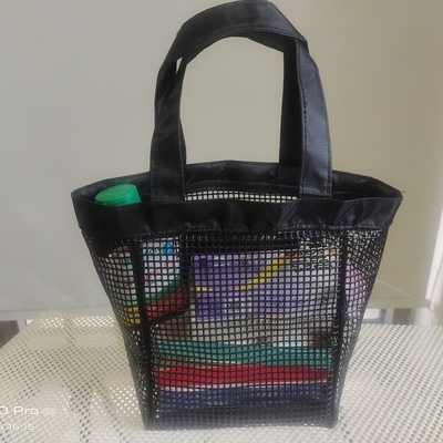Saco de malha revestido em PVC mais resistente multifuncional para pesca, compras ou saco de armazenamento esportivo