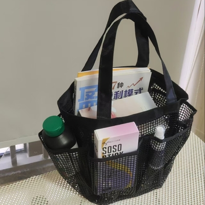 Saco de malha de PVC para armazenamento Cosméticos Livros Bolas guarda-chuva Óculos Saco de praia de grande capacidade