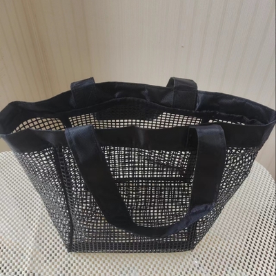 Saco de malha revestido em PVC mais resistente multifuncional para pesca, compras ou saco de armazenamento esportivo