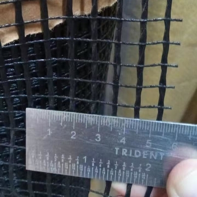 Grade industrial PVC revestido de poliéster rede geogrid para ferrovias ou base de solo mole