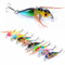 8 cores 4.5CM/3g 10# engancham atrações plásticas duras do peixinho de rio da isca de pesca
