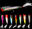 7 vara do gancho da pena das cores 8CM/10.50G, atração dura plástica da pesca da panela de fazer pipoca da isca do peixe-gato