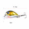 10 atração dura plástica da isca 0.10m-0.3M Floating Crank Fishing dos olhos das cores 3CM/3.1g 10#Hooks 3D