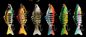6 colore 10 olhos que de CM/16g 3D a isca plástica submergiu a multi atração de pesca articulada do peixinho de rio sete