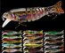 17 colore atração de pesca articulada nadadora completa da camada da isca plástica de 17 olhos de CM/11g 6#Hooks 3D a multi
