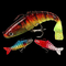 Atração articulada nadadora completa da pesca da camada da isca macia plástica de 3 olhos das cores 9CM/17g 6#Hooks 3D multi