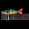 Atração articulada nadadora completa da pesca da camada da isca macia plástica de 3 olhos das cores 9CM/17g 6#Hooks 3D multi