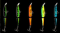 Atração de pesca articulada nadadora completa da camada da isca plástica de 5 olhos das cores 11CM/9.20g 6#Hooks 3D multi