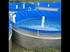 Chapa Galvanizada Tanque de Peixes Fundo PP Dreno DN110MM Tanque de Peixes de Criação Dobrável