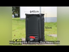Estufas de chuva de jardim em PVC, barris de água de plástico dobráveis 150L tanques de água portáteis